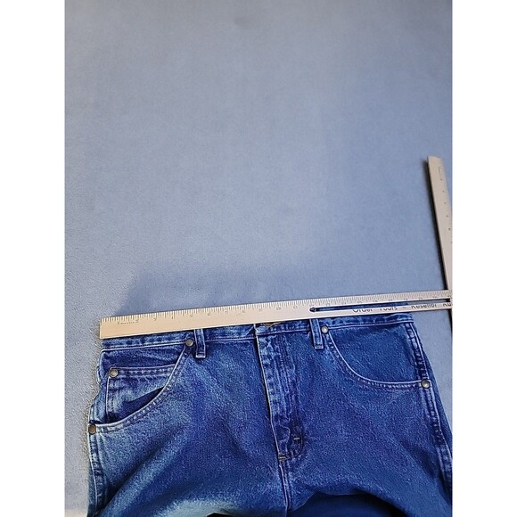 Vintage Wrangler Jeans Mens 36x32  MWZ Slim Straight Blue Cotton Western Mid - Picture 5 of 13